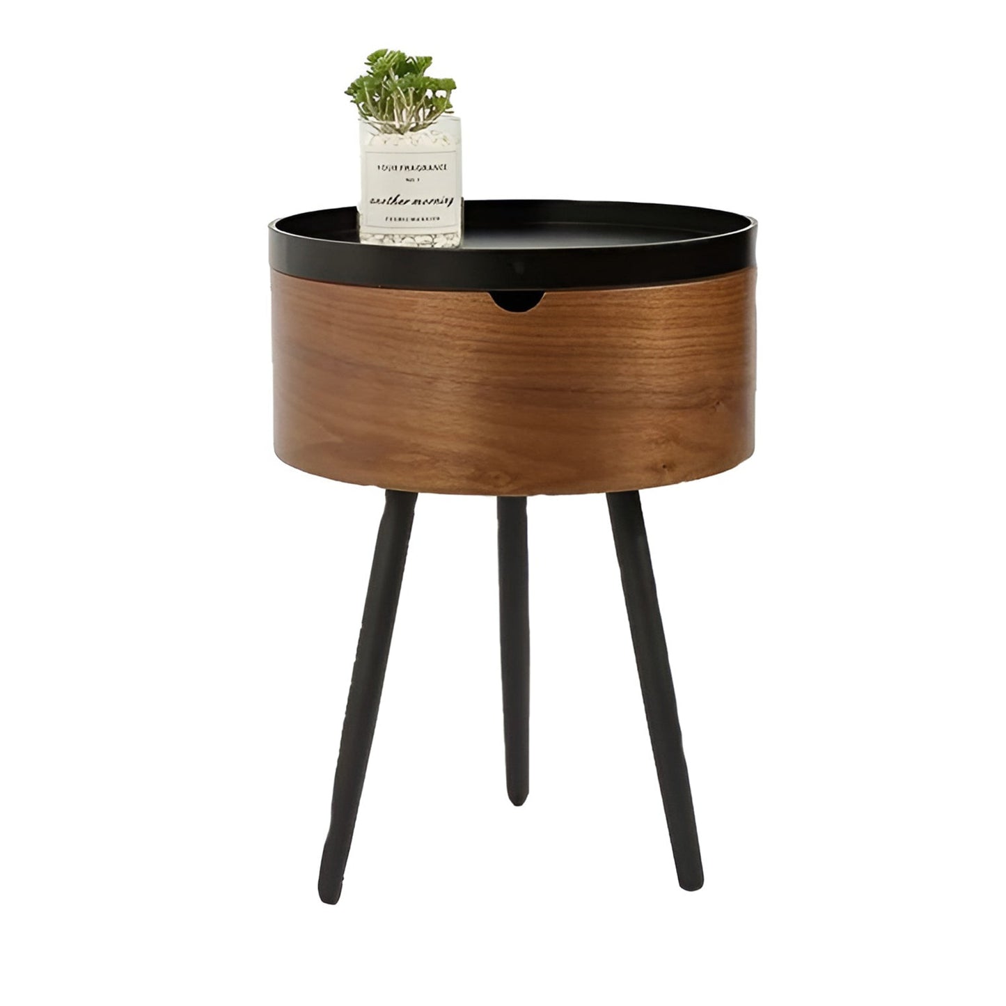 Minimalist Round Coffee Side Table with Storage