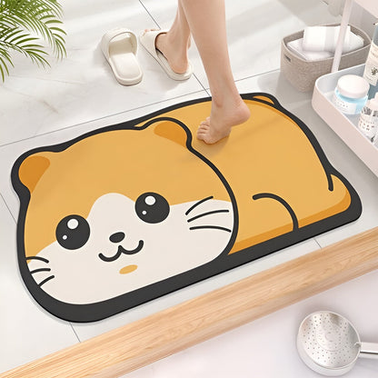 Animal Bathroom Mat Quick-Drying Bath Rug