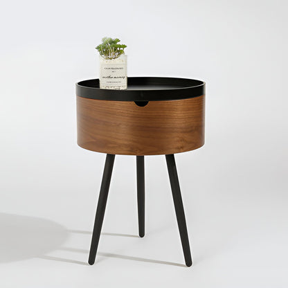 Minimalist Round Coffee Side Table with Storage