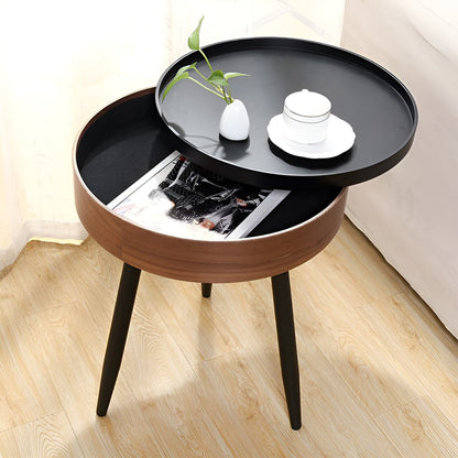 Minimalist Round Coffee Side Table with Storage