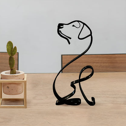 Dog Minimalist Art Sculpture Metal Home Decoration