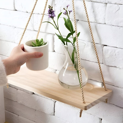 Hanging Rope Wall Shelves Home Decoration