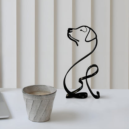 Dog Minimalist Art Sculpture Metal Home Decoration