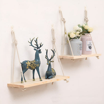 Hanging Rope Wall Shelves Home Decoration